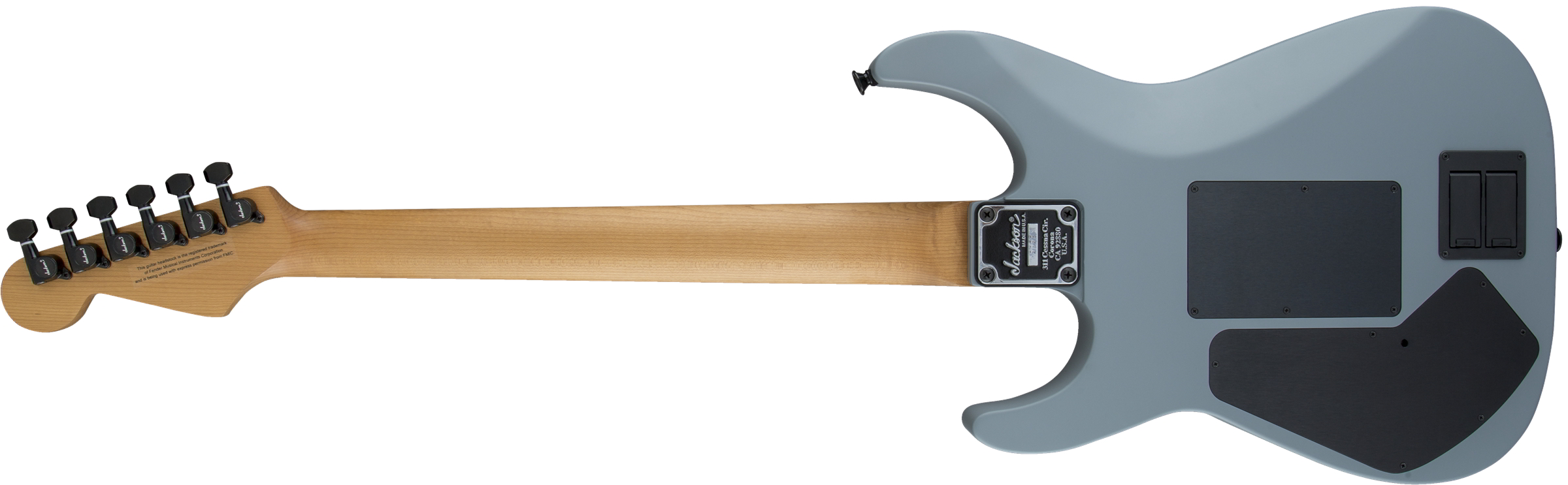 USA Signature Phil Collen PC1 Matte, Caramelized Flame Maple Fingerboard, Satin Gray背面画像 USA Signature Phil Collen PC1 Matte, Caramelized Flame Maple Fingerboard, Satin Gray背面画像