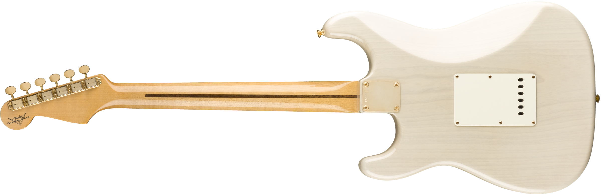2019 Vintage Custom 1957 Strat NOS, Maple Fingerboard, Aged White Blonde背面画像 2019 Vintage Custom 1957 Strat NOS, Maple Fingerboard, Aged White Blonde背面画像