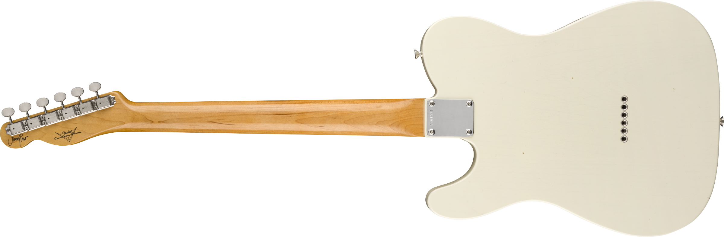 Jimmy Page Signature Telecaster Journeyman Relic, Maple Fingerboard, White Blonde背面画像 Jimmy Page Signature Telecaster Journeyman Relic, Maple Fingerboard, White Blonde背面画像
