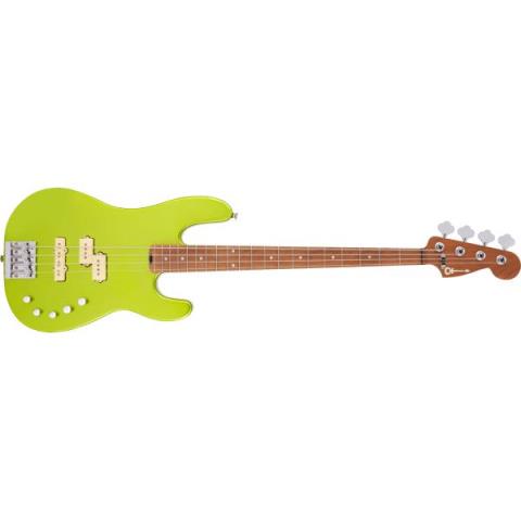 Charvel-エレキベースPro-Mod San Dimas Bass PJ IV, Caramelized Maple Fingerboard, Lime Green Metallic