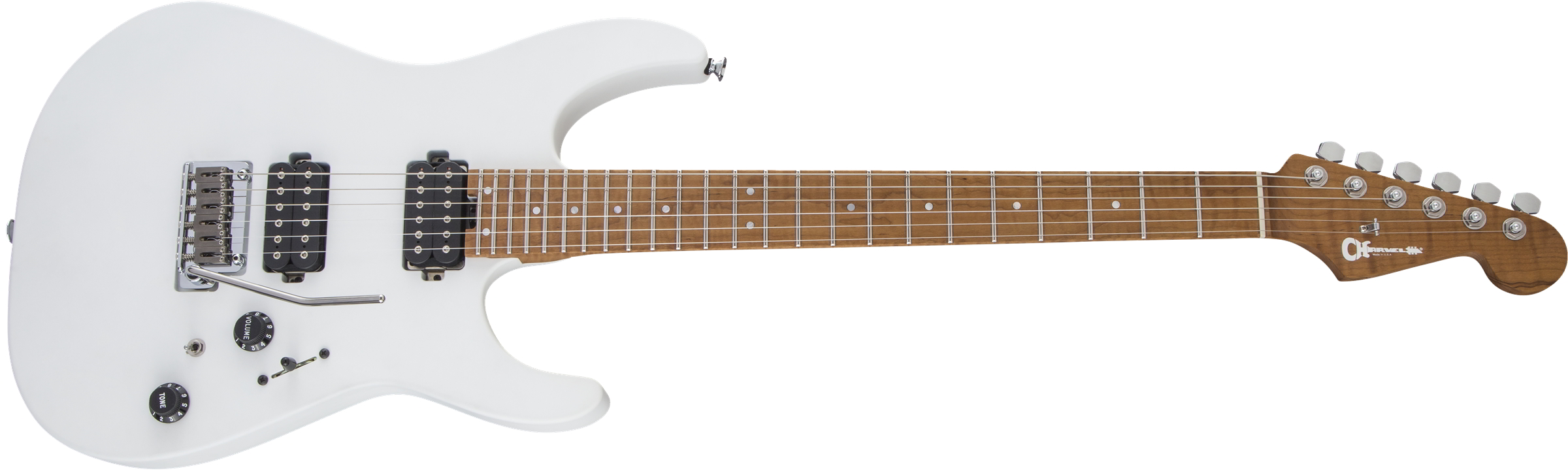 USA Select DK24 HH 2PT CM, Caramelized Flame Maple Fingerboard, Satin White追加画像 USA Select DK24 HH 2PT CM, Caramelized Flame Maple Fingerboard, Satin White追加画像