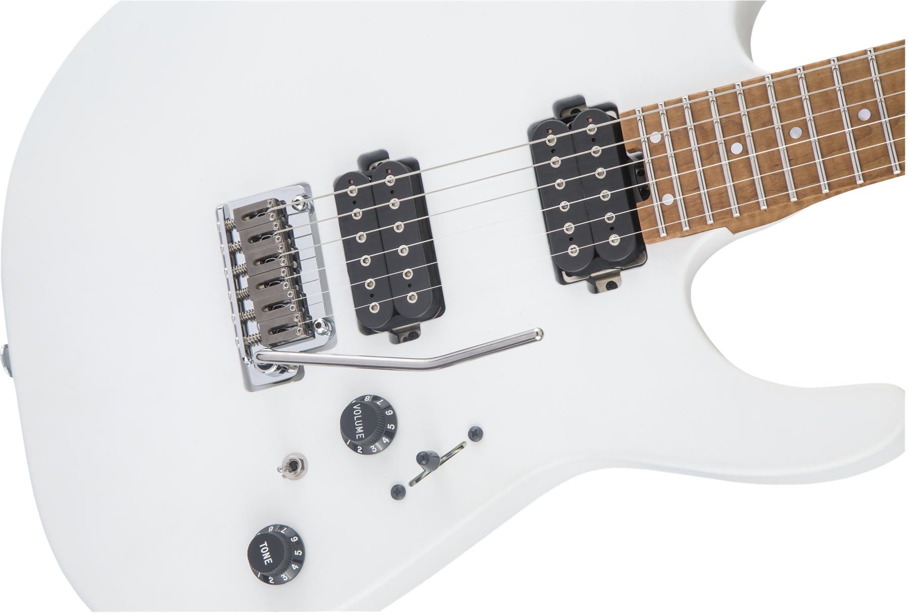 USA Select DK24 HH 2PT CM, Caramelized Flame Maple Fingerboard, Satin White追加画像 USA Select DK24 HH 2PT CM, Caramelized Flame Maple Fingerboard, Satin White追加画像
