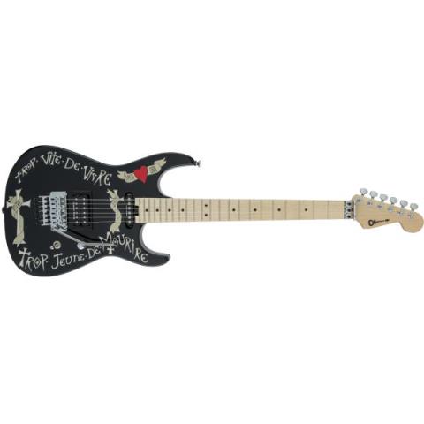 Warren DeMartini USA Signature Frenchie, Maple Fingerboard, Gloss Black with Frenchie Graphicサムネイル