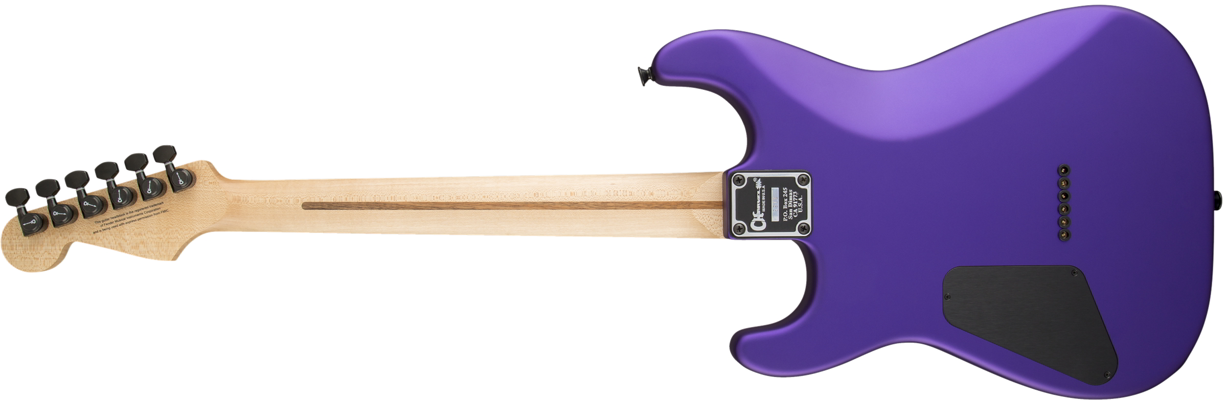 Charvel USA Select San Dimas Style 1 HSS HT, Rosewood Fingerboard, Satin Plum背面画像 Charvel USA Select San Dimas Style 1 HSS HT, Rosewood Fingerboard, Satin Plum背面画像