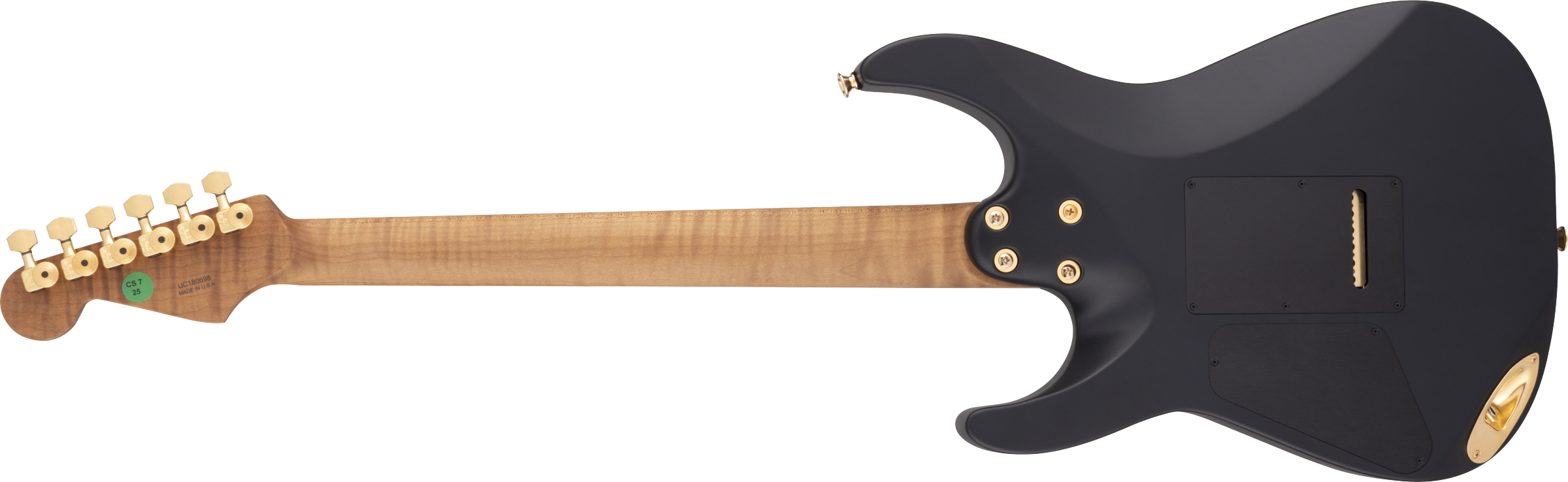 USA Select DK24 HSS 2PT CM, Caramelized Maple Fingerboard, Satin Black背面画像 USA Select DK24 HSS 2PT CM, Caramelized Maple Fingerboard, Satin Black背面画像
