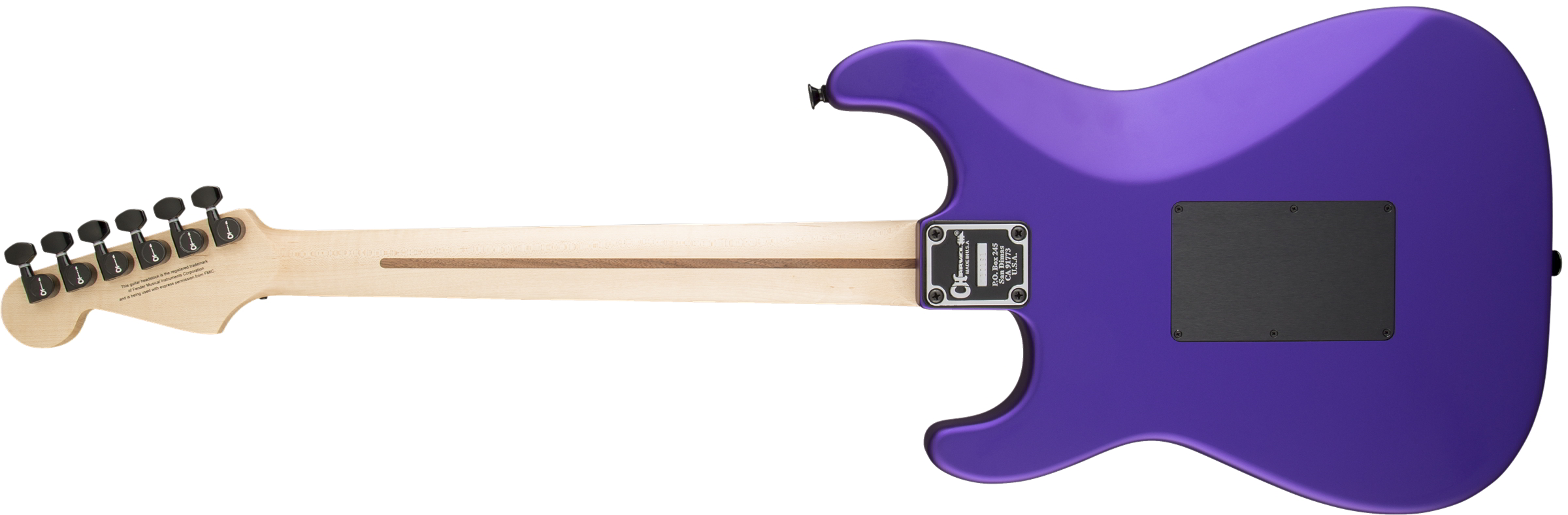 Charvel USA Select So-Cal HSS FR, Rosewood Fingerboard, Satin Plum背面画像 Charvel USA Select So-Cal HSS FR, Rosewood Fingerboard, Satin Plum背面画像
