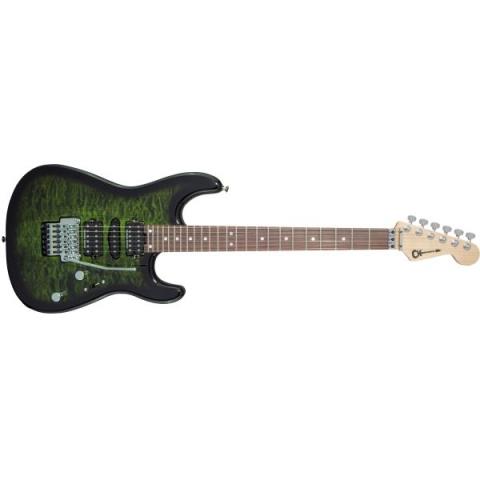 MJ San Dimas Style 1 HSH FR PF QM, Pau Ferro Fingerboard, Transparent Green Burstサムネイル