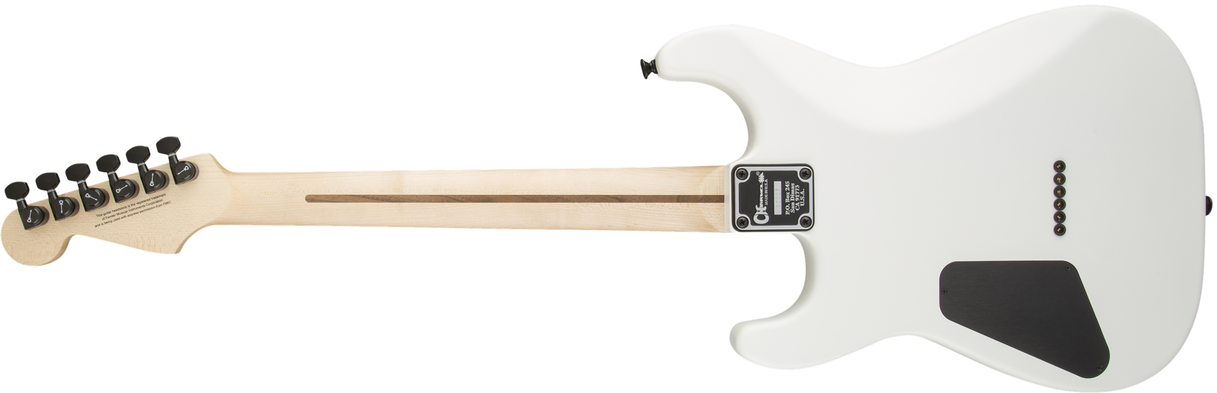 Charvel USA Select San Dimas Style 1 HSS HT, Rosewood Fingerboard, Snow Blind Satin背面画像 Charvel USA Select San Dimas Style 1 HSS HT, Rosewood Fingerboard, Snow Blind Satin背面画像
