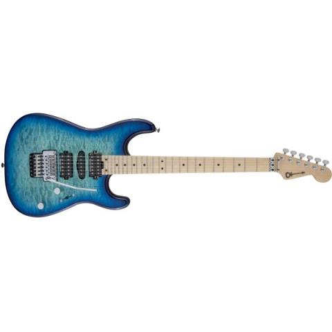 Charvel-エレキギターMJ San Dimas Style 1 HSH FR M QM, Maple Fingerboard, Caribbean Burst