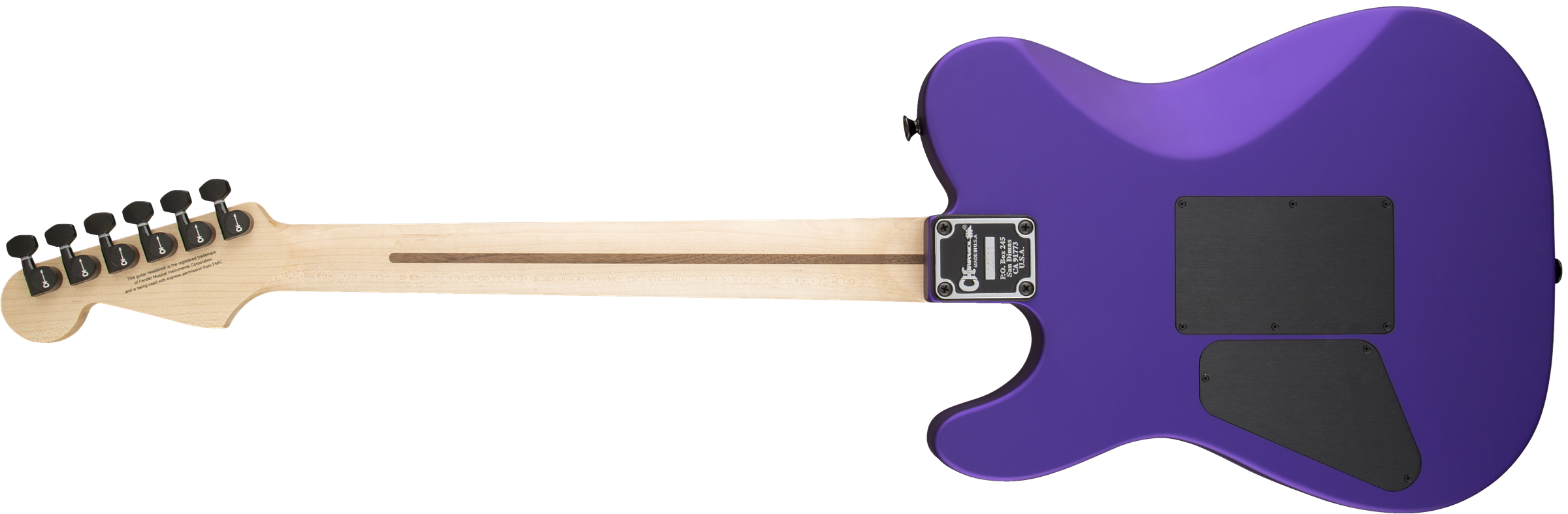 Charvel USA Select San Dimas Style 2 HH FR, Rosewood Fingerboard, Satin Plum背面画像 Charvel USA Select San Dimas Style 2 HH FR, Rosewood Fingerboard, Satin Plum背面画像