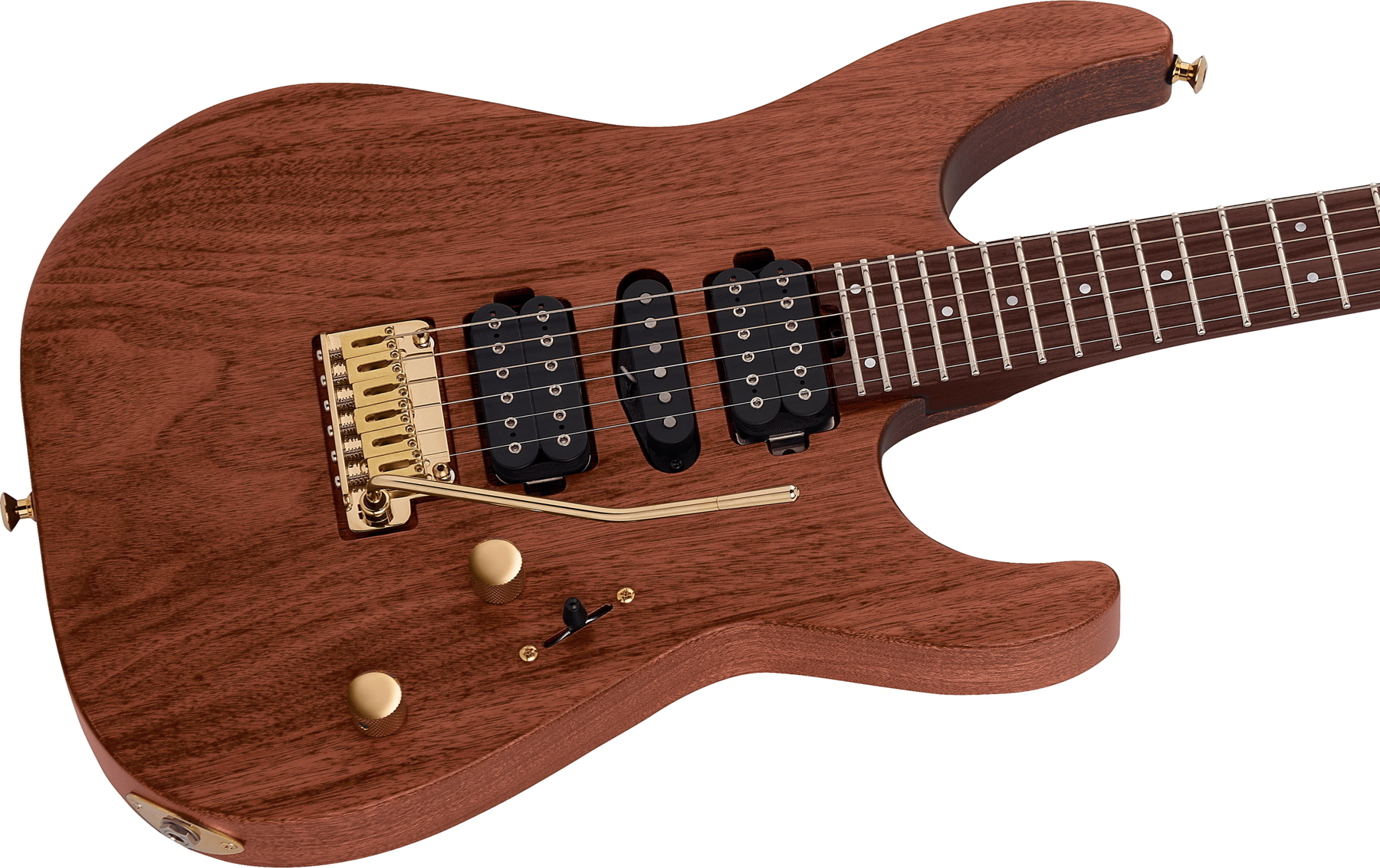 MJ DK24 HSH 2PT E Mahogany with Figured Walnut, Streaky Ebony Fingerboard, Natural追加画像 MJ DK24 HSH 2PT E Mahogany with Figured Walnut, Streaky Ebony Fingerboard, Natural追加画像