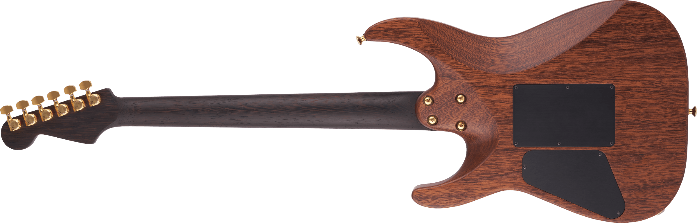 MJ DK24 HSH 2PT E Mahogany with Figured Walnut, Streaky Ebony Fingerboard, Natural背面画像 MJ DK24 HSH 2PT E Mahogany with Figured Walnut, Streaky Ebony Fingerboard, Natural背面画像