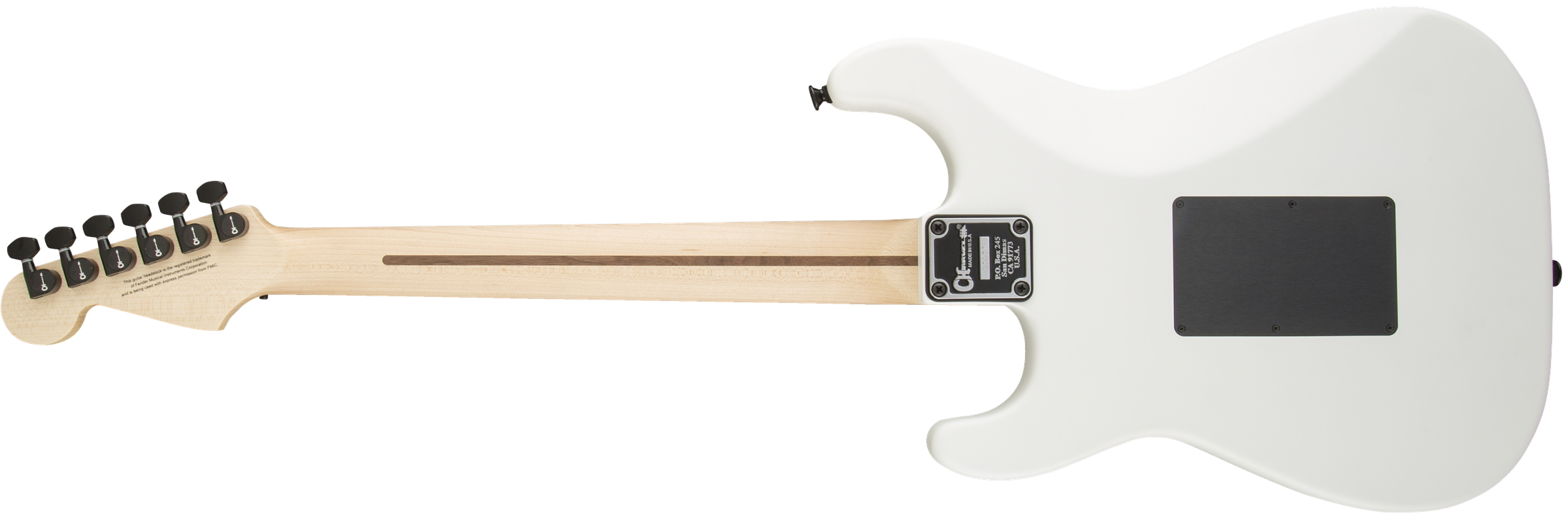 Charvel USA Select So-Cal HSS FR, Maple Fingerboard, Snow Blind Satin背面画像 Charvel USA Select So-Cal HSS FR, Maple Fingerboard, Snow Blind Satin背面画像