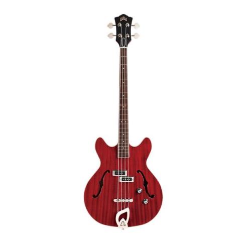 GUILD-ホロウボディーエレキベースStarfire Bass Cherry Red