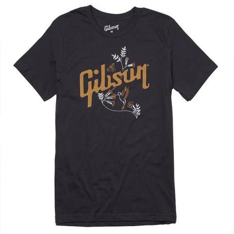 Gibson-TシャツHummingbird TEE Grey Medium GA-SC-HBBSMD