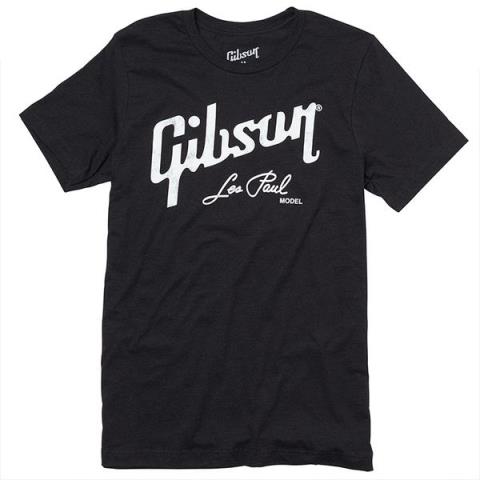 Gibson-TシャツLes Paul Signature TEE Black Medium GA-LC-LPSTMD
