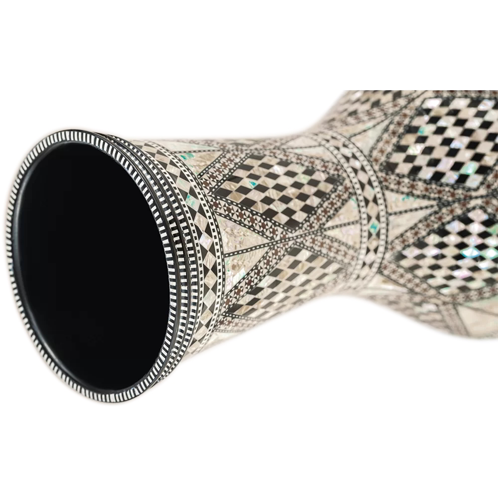 AEED1 8 3/4" Doumbek White Pearl Mosaic Royale背面画像 AEED1 8 3/4" Doumbek White Pearl Mosaic Royale背面画像