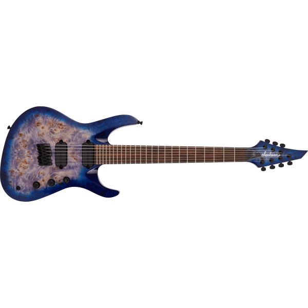 Jackson-エレキギターPro Series Signature Chris Broderick Soloist™ HT7P, Laurel Fingerboard, Transparent Blue