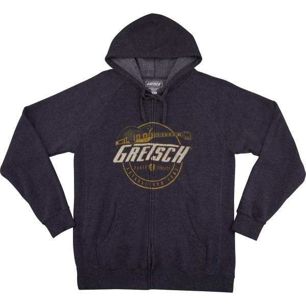 Gretsch Power & Fidelity Zip Hoodie, Grey, XLサムネイル