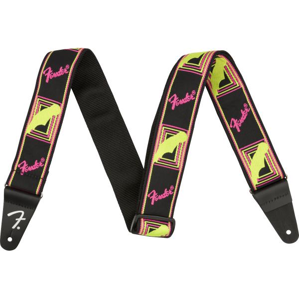 FenderNeon Monogrammed Strap, Yellow/Pink