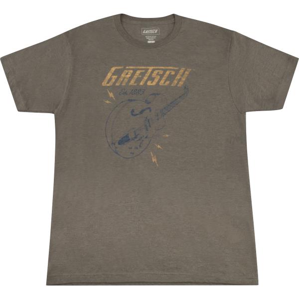 Gretsch® Lightning Bolt T-Shirt, Brown, Lサムネイル
