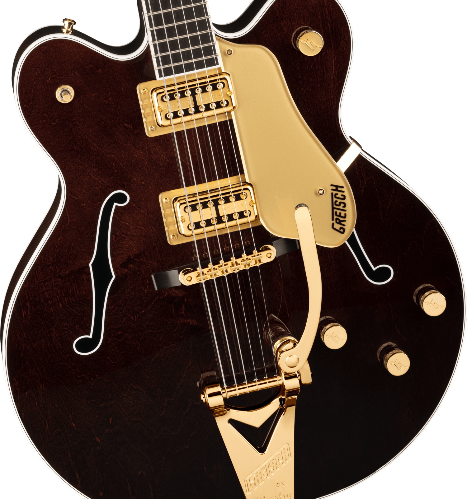 G6122TG Players Edition Country Gentleman® Hollow Body with String-Thru Bigsby® and Gold Hardware, Ebony Fingerboard, Walnut Stain追加画像 G6122TG Players Edition Country Gentleman® Hollow Body with String-Thru Bigsby® and Gold Hardware, Ebony Fingerboard, Walnut Stain追加画像