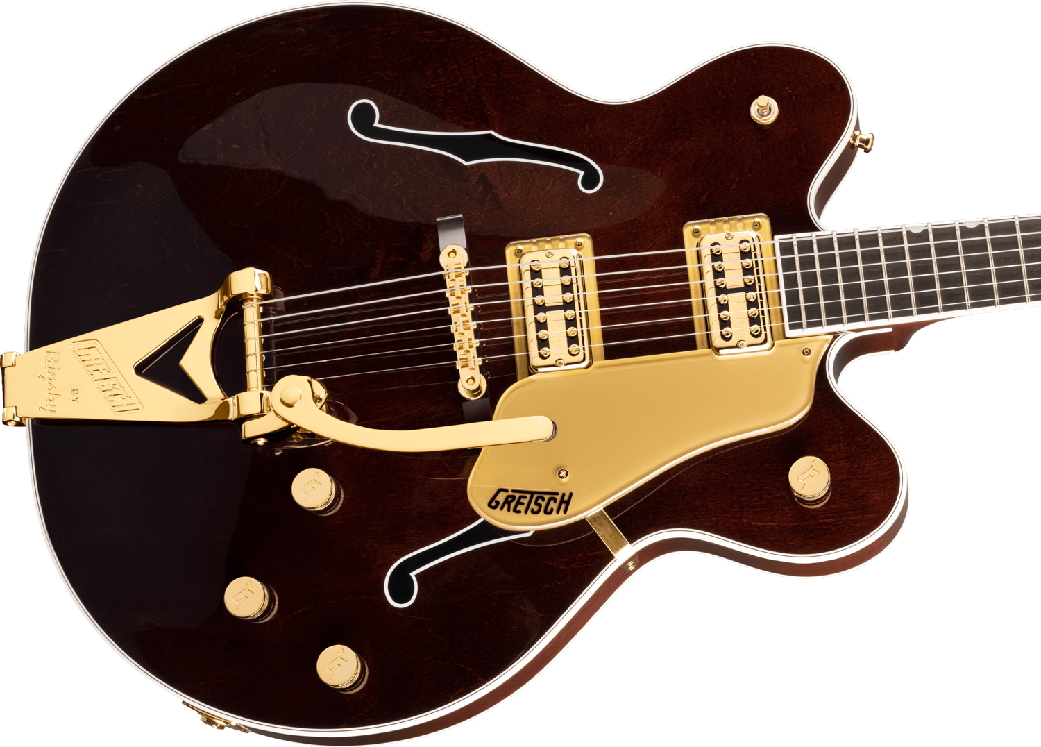 G6122TG Players Edition Country Gentleman® Hollow Body with String-Thru Bigsby® and Gold Hardware, Ebony Fingerboard, Walnut Stain追加画像 G6122TG Players Edition Country Gentleman® Hollow Body with String-Thru Bigsby® and Gold Hardware, Ebony Fingerboard, Walnut Stain追加画像