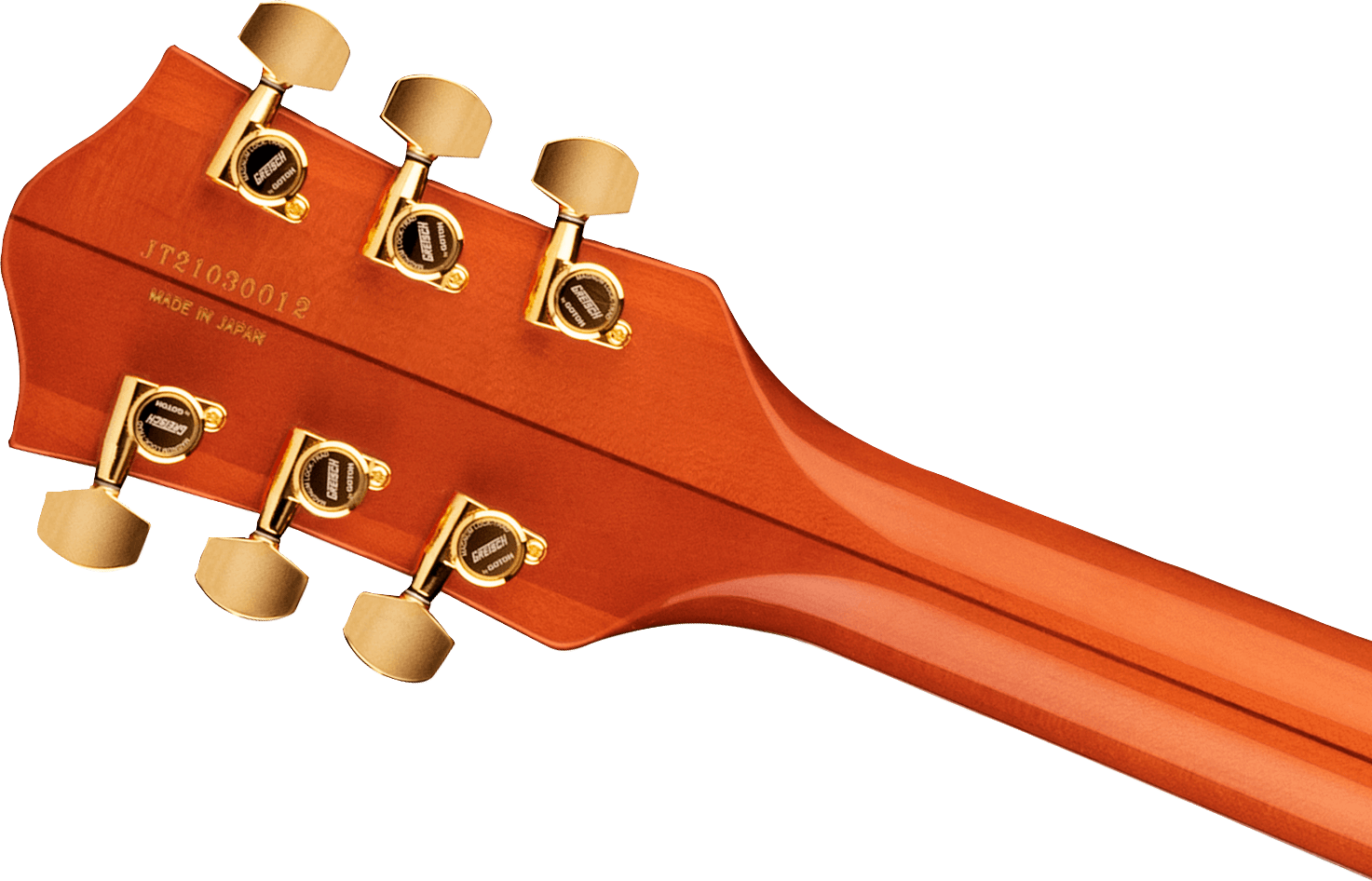 G6120TG Players Edition Nashville® Hollow Body with String-Thru Bigsby® and Gold Hardware, Ebony Fingerboard, Orange Stain追加画像 G6120TG Players Edition Nashville® Hollow Body with String-Thru Bigsby® and Gold Hardware, Ebony Fingerboard, Orange Stain追加画像