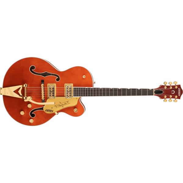 GRETSCH-ボディ材G6120TG Players Edition Nashville® Hollow Body with String-Thru Bigsby® and Gold Hardware, Ebony Fingerboard, Orange Stain