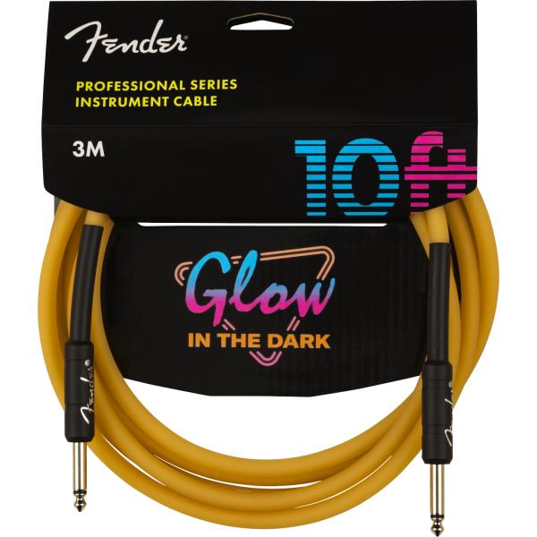 Fender-Professional Glow in the Dark Cable, Orange, 10'