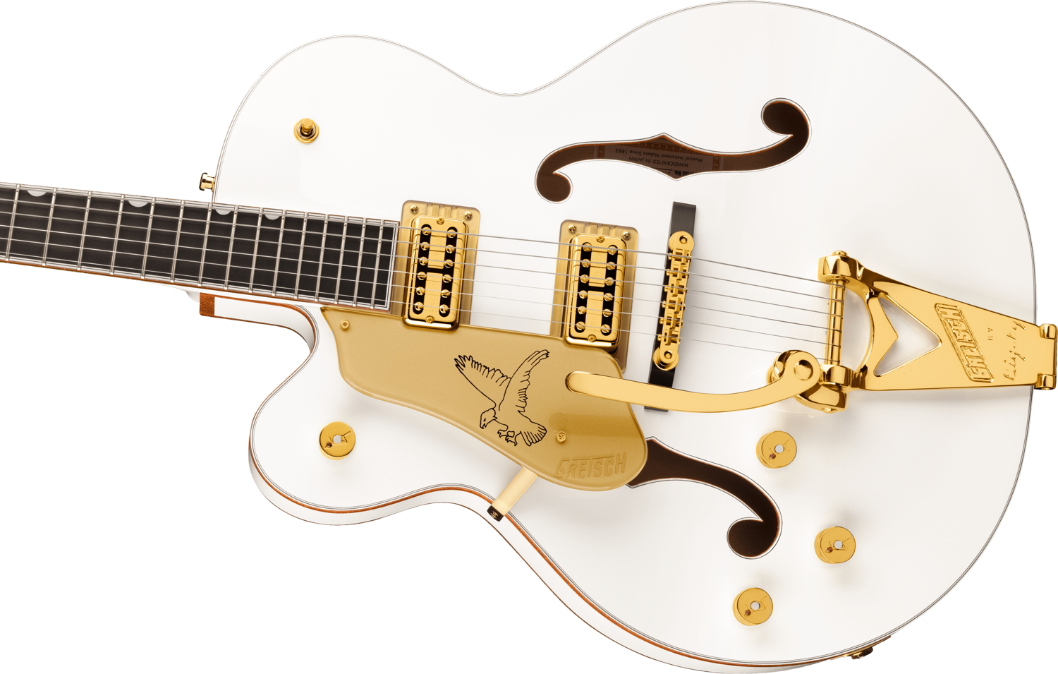 G6136TG-LH Players Edition Falcon™ Hollow Body with String-Thru Bigsby® and Gold Hardware, Left-Handed, Ebony Fingerboard, White追加画像