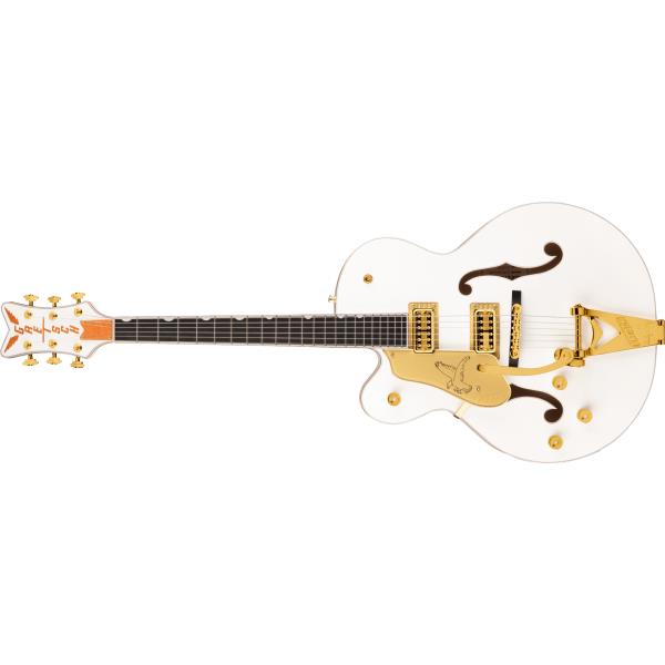 GRETSCH-ボディ材
G6136TG-LH Players Edition Falcon™ Hollow Body with String-Thru Bigsby® and Gold Hardware, Left-Handed, Ebony Fingerboard, White