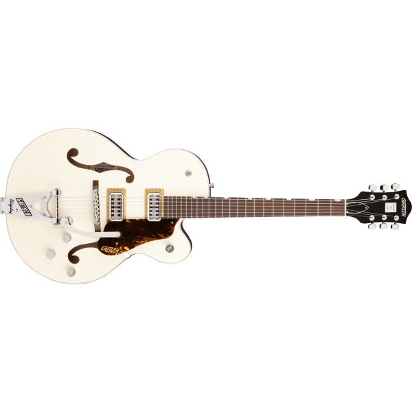 GRETSCH-ボディ材
G6118T Players Edition Anniversary™ Hollow Body with String-Thru Bigsby®, Rosewood Fingerboard, Two-Tone Vintage White/Walnut Stain