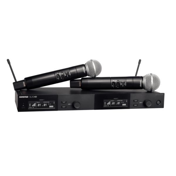 Shure-SLXD2/SM58ハンドヘルド型送信機2台付属デュアルワイヤレスシステムSLXD24DJ/SM58-JB