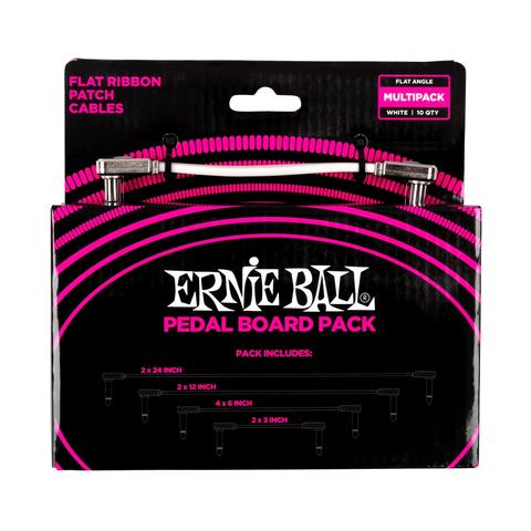 ERNIE BALL-パッチケーブルFlat Ribbon Patch Cables Pedalboard Multi-Pack - White