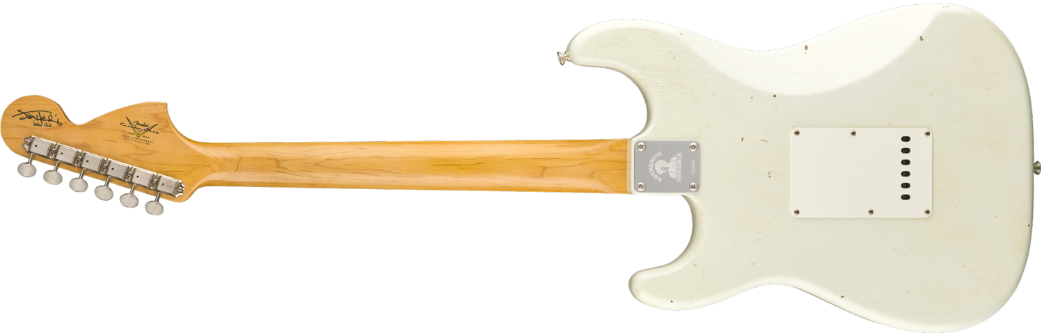 Jimi Hendrix Voodoo Child Signature Stratocaster Journeyman Relic, Maple Fingerboard, Olympic White背面画像 Jimi Hendrix Voodoo Child Signature Stratocaster Journeyman Relic, Maple Fingerboard, Olympic White背面画像