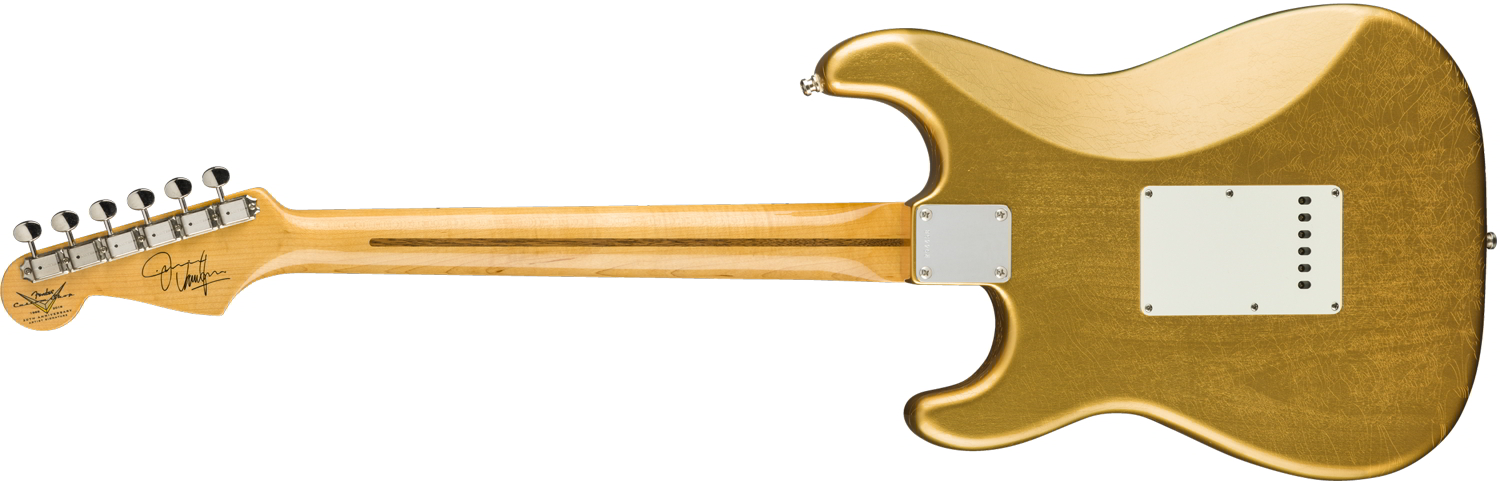 Jimmie Vaughan Stratocaster, Maple Fingerboard, Aged Aztec Gold背面画像 Jimmie Vaughan Stratocaster, Maple Fingerboard, Aged Aztec Gold背面画像