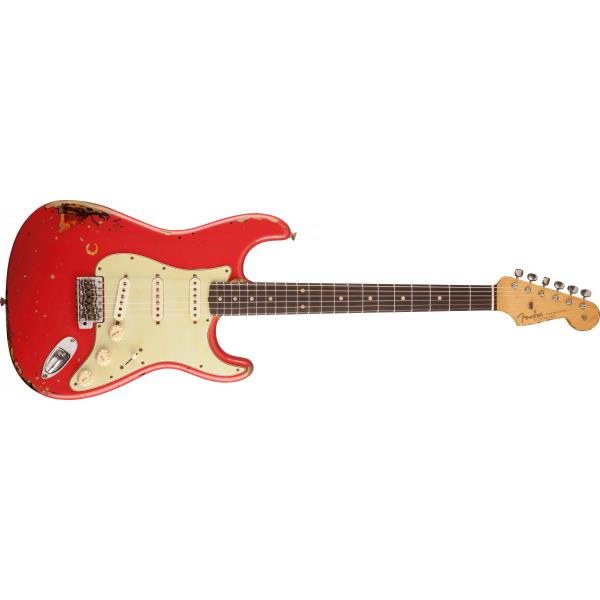 Fender Custom Shop-ストラトキャスターMichael Landau Signature 1963 Relic Stratocaster, Round-Laminated Rosewood, Fiesta Red over 3-Color Sunburst