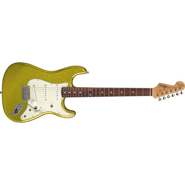 Fender Custom Shop-ストラトキャスターDick Dale Signature Stratocaster, Rosewood Fingerboard, Chartreuse Sparkle