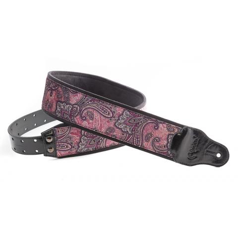 Right On! STRAPS-ギター用ストラップT-PAISLEY VELVET Burgundy