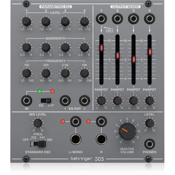 BEHRINGER-アナログパラメトリックEQ、ミキサー、出力モジュール305 EQ/MIXER/OUTPUT