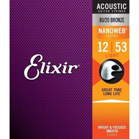 Elixir-アコースティックギター用弦2パックセット11052 Light 12-53 2pack