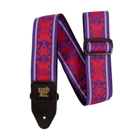 ERNIE BALL-ギター/ベース用ストラップRoyal Flush Red Jacquard Strap