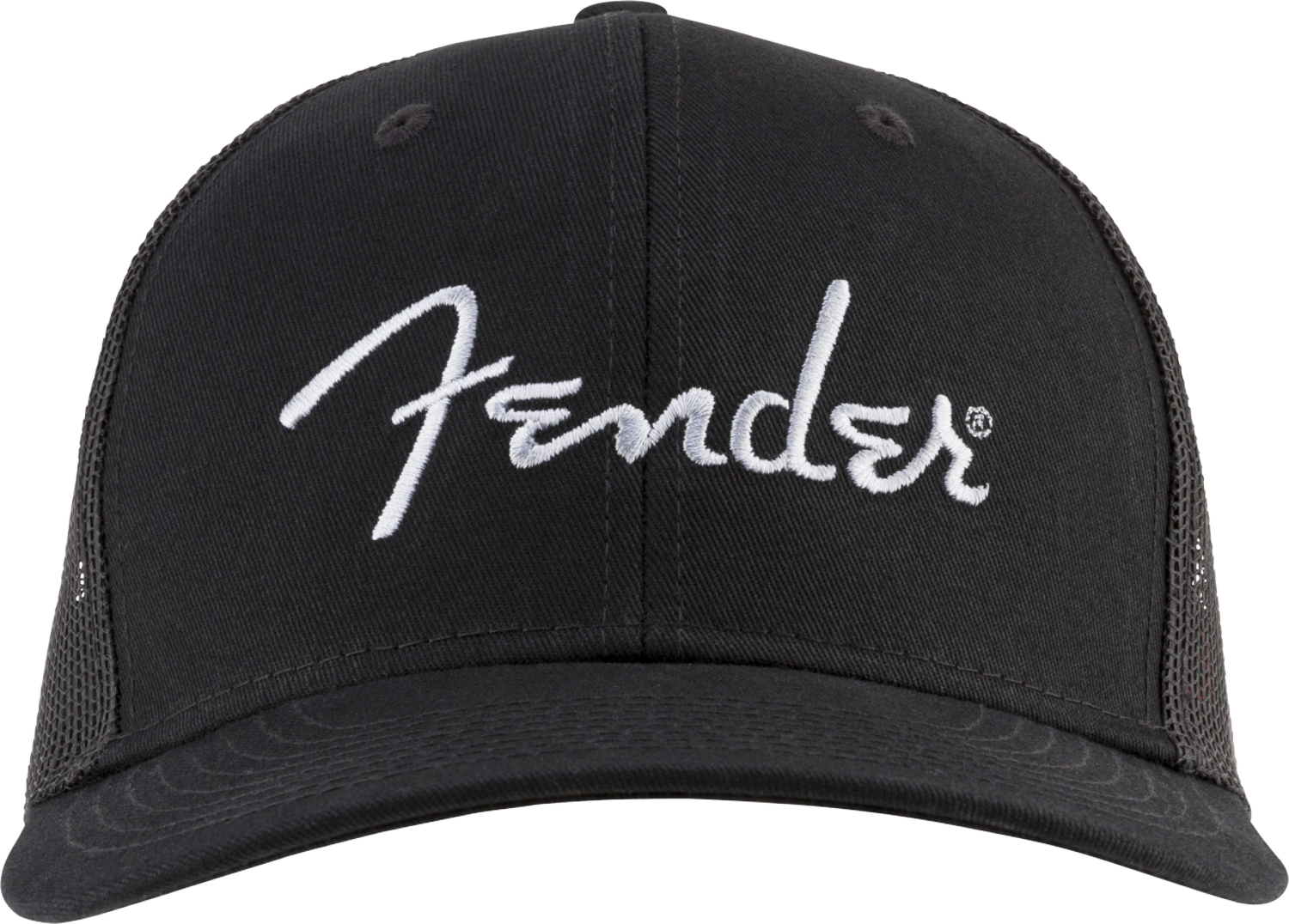 Fender® Silver Thread Logo Snapback Trucker Hat, Black, One Size Fits Most追加画像