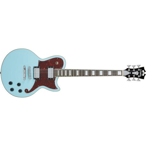 D'Angelico-エレキギターPremier Atlantic Sky Blue Top, Natural Mahogany Back and Sides