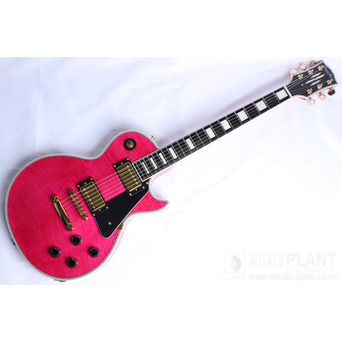 Grass Roots-エレキギターレスポールタイプG-LP-65C FM See Thru Pink
