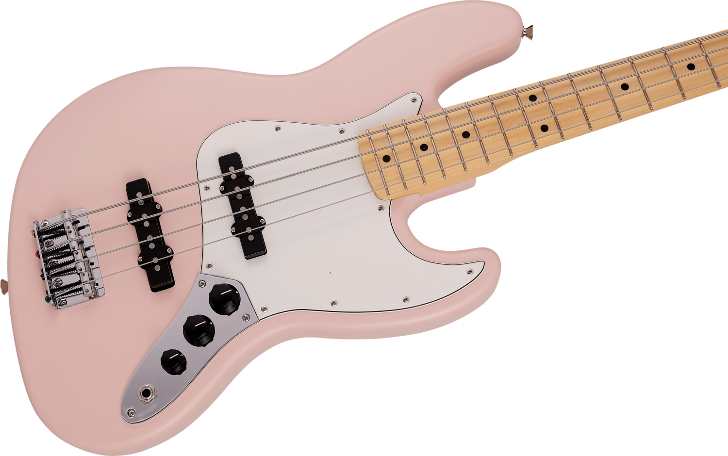 Made in Japan Junior Collection Jazz Bass®, Maple Fingerboard, Satin Shell Pink追加画像