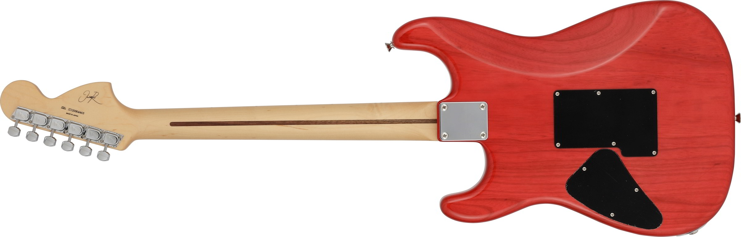 Michiya Haruhata Stratocaster Trans Pink背面画像 Michiya Haruhata Stratocaster Trans Pink背面画像
