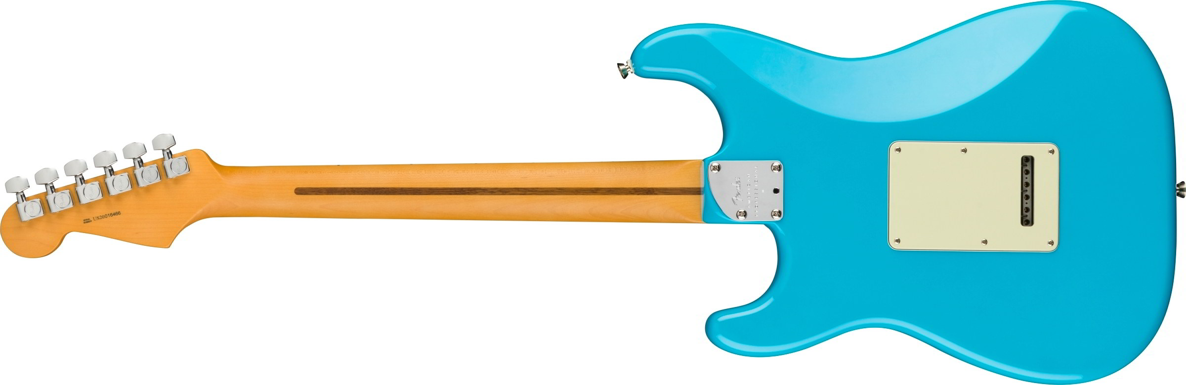 American Professional II Stratocaster Maple Fingerboard, Miami Blue背面画像 American Professional II Stratocaster Maple Fingerboard, Miami Blue背面画像