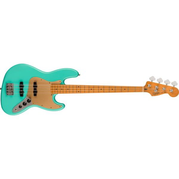 Squier-ジャズベース40th Anniversary Jazz Bass®, Vintage Edition, Maple Fingerboard, Gold Anodized Pickguard, Satin Seafoam Green